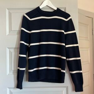 J.Crew men’s knit sweater. Navy & white stripes